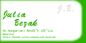 julia bezak business card